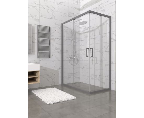 Душевое ограждение Triton Фикс-Графит 120х90 прямоугольник_, изображение 5