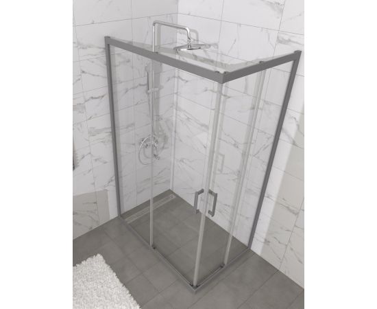 Душевое ограждение Triton Фикс-Графит 120х80 прямоугольник_, изображение 4