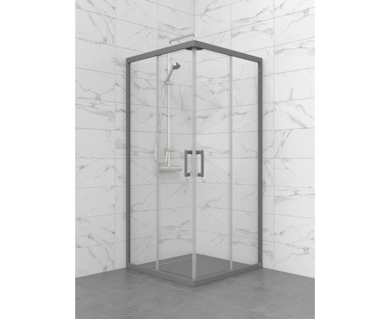 Душевое ограждение Triton Фикс-Графит 80х80 квадрат_, изображение 4