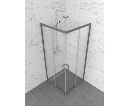 Душевое ограждение Triton Фикс-Графит 80х80 квадрат_, изображение 5