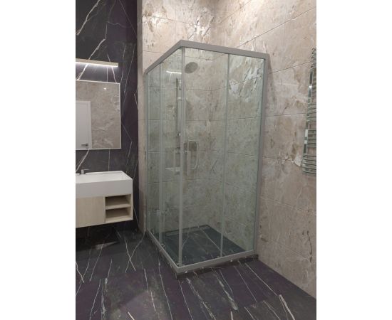 Душевое ограждение Triton Фикс-Графит 80х80 квадрат_, изображение 6