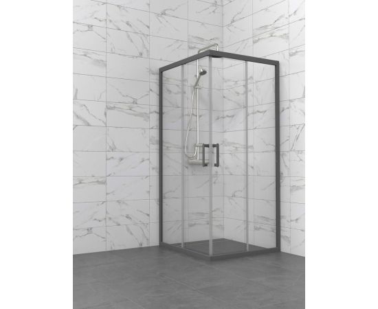 Душевое ограждение Triton Фикс-Графит 80х80 квадрат_, изображение 3