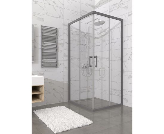 Душевое ограждение Triton Фикс-Графит 100х100 квадрат_, изображение 4