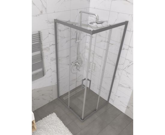 Душевое ограждение Triton Фикс-Графит 100х100 квадрат_, изображение 3