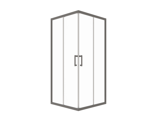 Душевое ограждение Triton Фикс-Графит 90х90 квадрат_