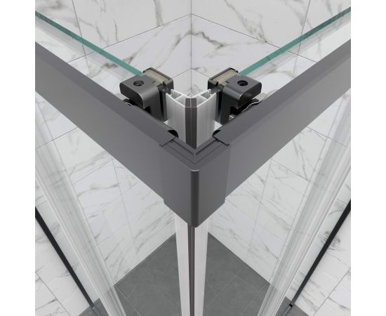 Душевое ограждение Triton Фикс-Графит 120х90 прямоугольник_, изображение 11