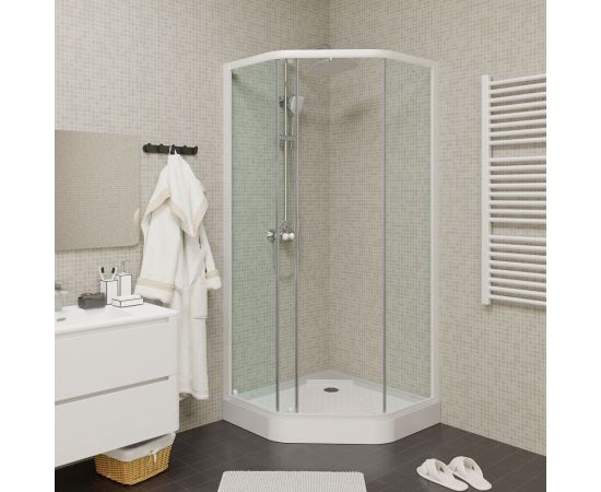 Душевой уголок с поддоном PARLY ZEP91 90х90х197_, изображение 3