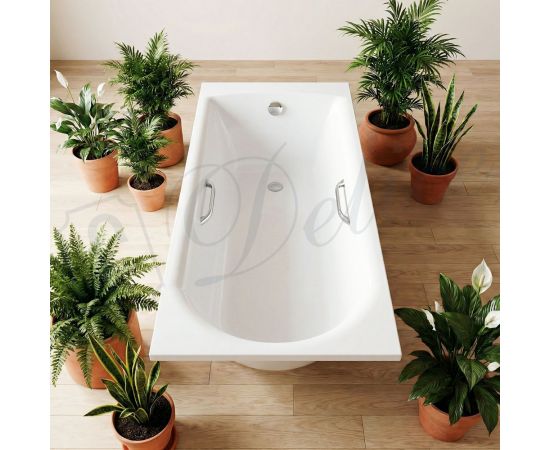 Ванна из литьевого мрамора Delice Astra 180х80 глянцевая с черными ручками DLR330057RB-G_, изображение 9