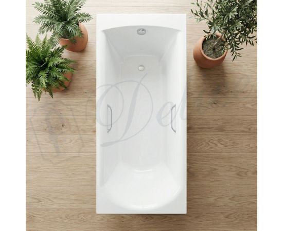 Ванна из литьевого мрамора Delice Astra 170х70 глянцевая с ручками Хром DLR330055R-G_, изображение 8