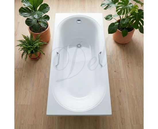 Ванна из литьевого мрамора Delice Dolce 170х70 глянцевая с ручками Хром DLR330058R-G_, изображение 10