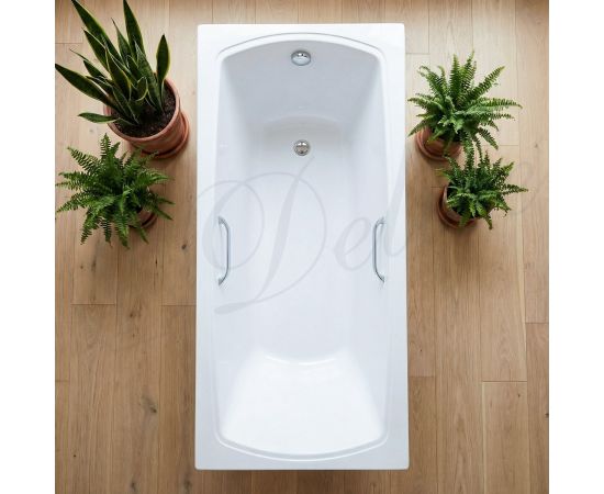 Ванна из литьевого мрамора Delice Veneto 170х75 глянцевая с ручками Хром DLR330061R-G_, изображение 8