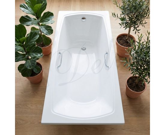 Ванна из литьевого мрамора Delice Veneto 180х75 глянцевая с ручками Хром DLR330062R-G_, изображение 10
