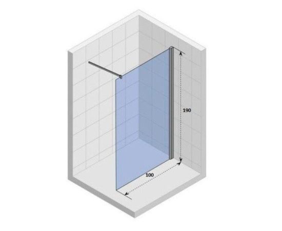 Душевое ограждение PARLY T100F 100х190_, изображение 4