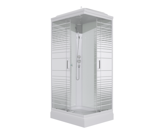 Душевая кабина Triton Квадро 80х120х228 низкий поддон_, изображение 2