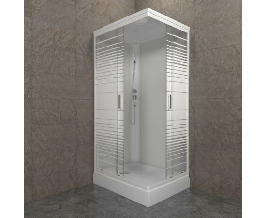 Душевая кабина Triton Квадро 80х120х228 низкий поддон_, изображение 4