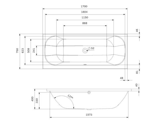 Ванна акриловая AM.PM Above W9XA-170-075W-A 170x75 см_, изображение 11