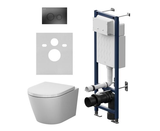 Инсталляция ErgoFit с подвесным унитазом Aquaspin и клавишей AM.PM X-Joy IS110138.851900_