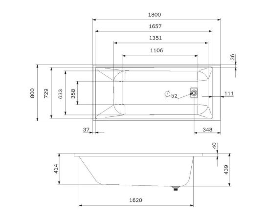 Ванна акриловая AM.PM Libre W60A-180-080W-A 180x80 см_, изображение 13