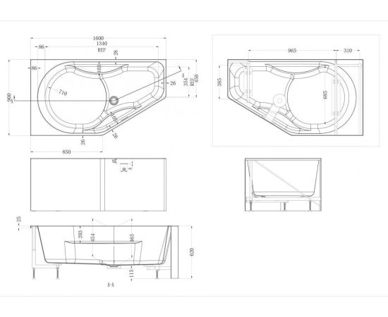 Акриловая ванна ABBER AB9505 L белая_, изображение 9