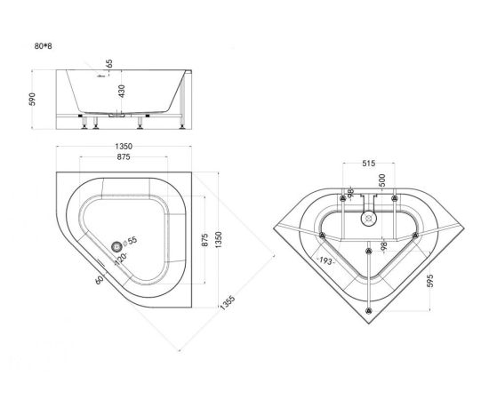 Акриловая ванна ABBER AB9507-1.3 белая_, изображение 9