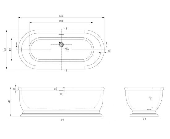 Акриловая ванна ABBER AB9515 белая_, изображение 10