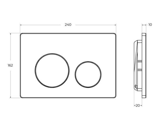 Кнопка смыва BelBagno BB-03C-GM оружейная сталь_, изображение 4