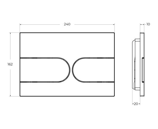 Кнопка смыва BelBagno BB-11-GM оружейная сталь_, изображение 3