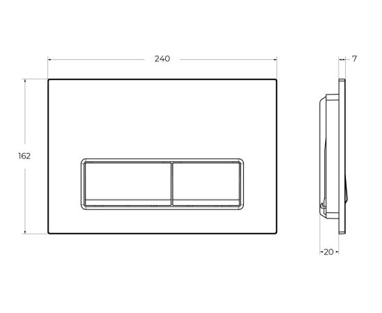 Кнопка смыва BelBagno BB-15R-BL белый глянец_, изображение 4