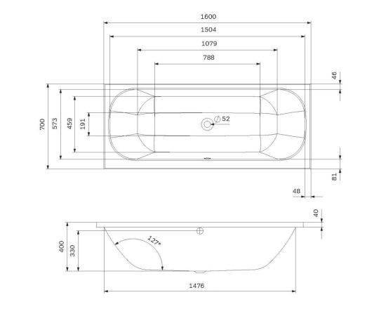 Ванна акриловая AM.PM Above W9XA-160-070W-A 160x70 см_, изображение 11