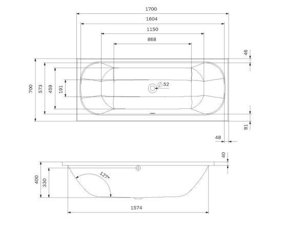 Ванна акриловая AM.PM Above W9XA-170-070W-A 170x70 см_, изображение 11