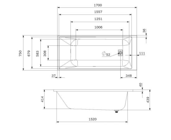Ванна акриловая AM.PM Libre W60A-170-075W-A 170x75 см_, изображение 13