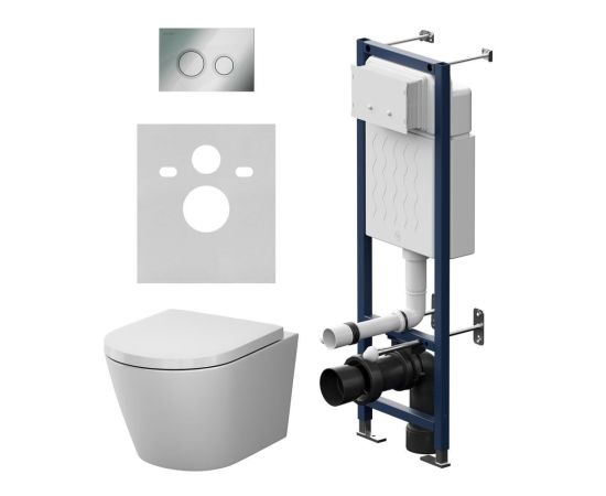 Инсталляция ErgoFit с подвесным унитазом Aquaspin и клавишей AM.PM X-Joy IS110151.851900_