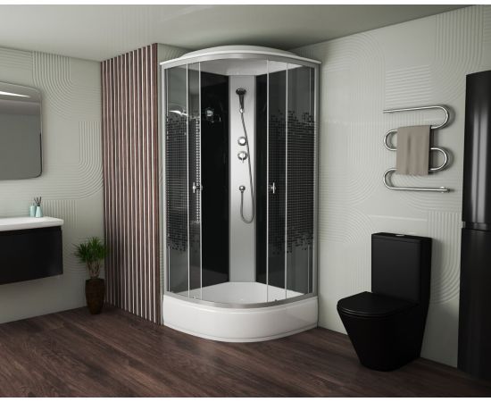 Душевая кабина Niagara Eco E80/26/BLACK 80х80х215 см_, изображение 3