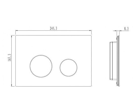 Клавиши слива ESBANO MTK-60ST Satin metal ESINMTK60ST_, изображение 2