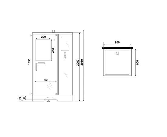 Душевая кабина Niagara Standart ST90/15Q/BL/BK 90х90х200 см_, изображение 11