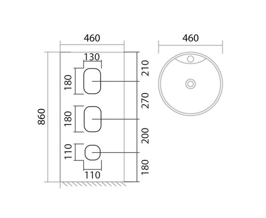 Раковина отдельностоящая ABBER Bequem AC2132 белая_, изображение 3