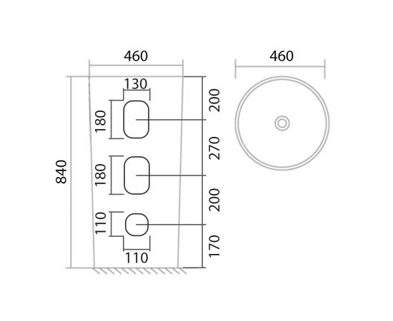 Раковина отдельностоящая ABBER Bequem AC2133 белая_, изображение 5