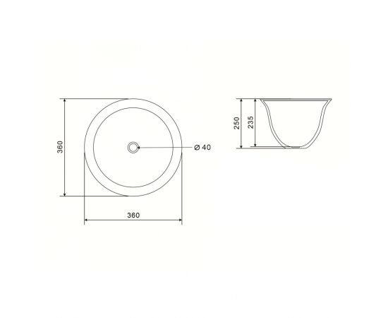 Раковина накладная ABBER Bequem AC2122 белая_, изображение 7