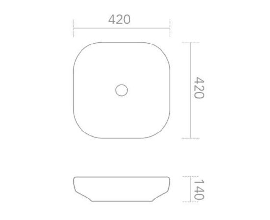 Раковина накладная ABBER Bequem AC2123 белая_, изображение 8