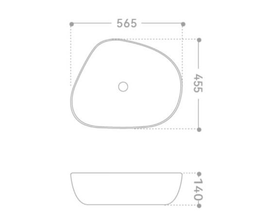 Раковина накладная ABBER Bequem AC2124 белая_, изображение 5