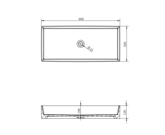 Раковина накладная ABBER Rechteck AC2219 белая_, изображение 4