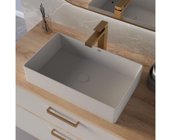 Раковина накладная ABBER Rechteck AC2220MW белая матовая_, изображение 3