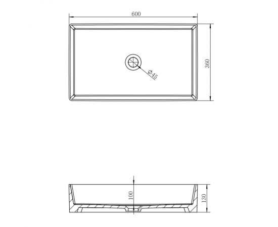 Раковина накладная ABBER Rechteck AC2220MW белая матовая_, изображение 6