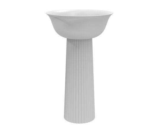 Раковина отдельностоящая ABBER Stein AS2552 белая матовая_, изображение 4