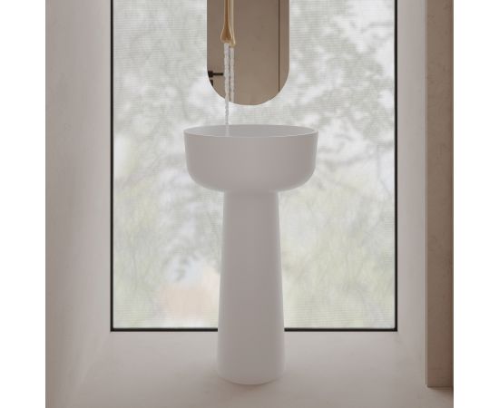 Раковина отдельностоящая ABBER Stein AS2553 белая матовая_