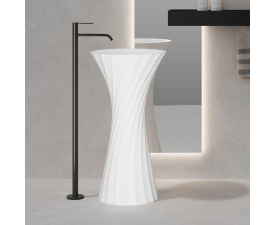 Раковина отдельностоящая ABBER Stein AS2554 белая матовая_