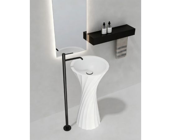 Раковина отдельностоящая ABBER Stein AS2554 белая матовая_, изображение 4