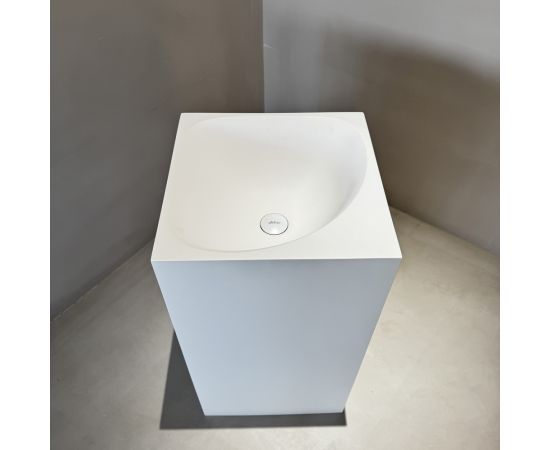 Раковина отдельностоящая ABBER Stein AS2555 белая матовая_, изображение 4