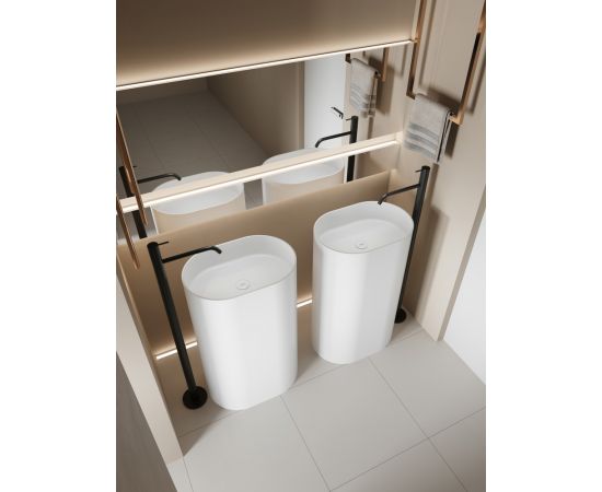 Раковина отдельностоящая ABBER Stein AS2557 белая матовая_, изображение 4