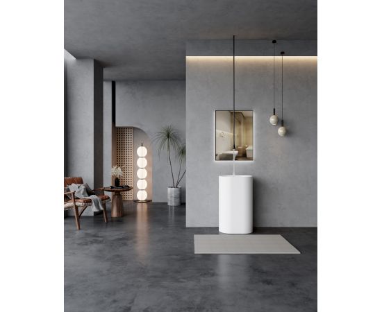 Раковина отдельностоящая ABBER Stein AS2557 белая матовая_, изображение 5